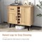 Farmhouse Wine Storage Cabinet with Adjustable Shelves Drawer and Countertop